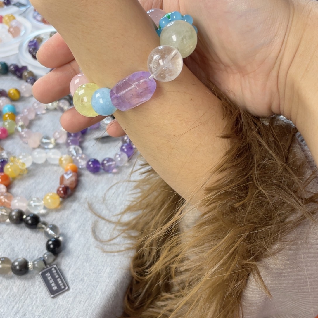 水晶手链银S925镶嵌