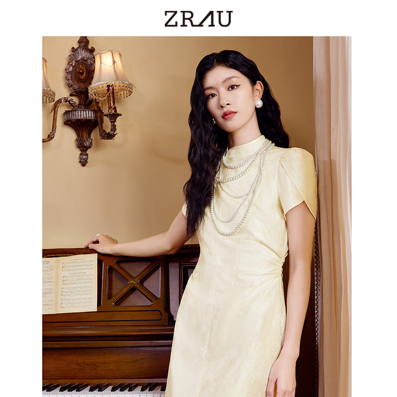 【老板娘夏天】ZRAU夏季新中式盘扣设计旗袍连衣裙Z1242L0057