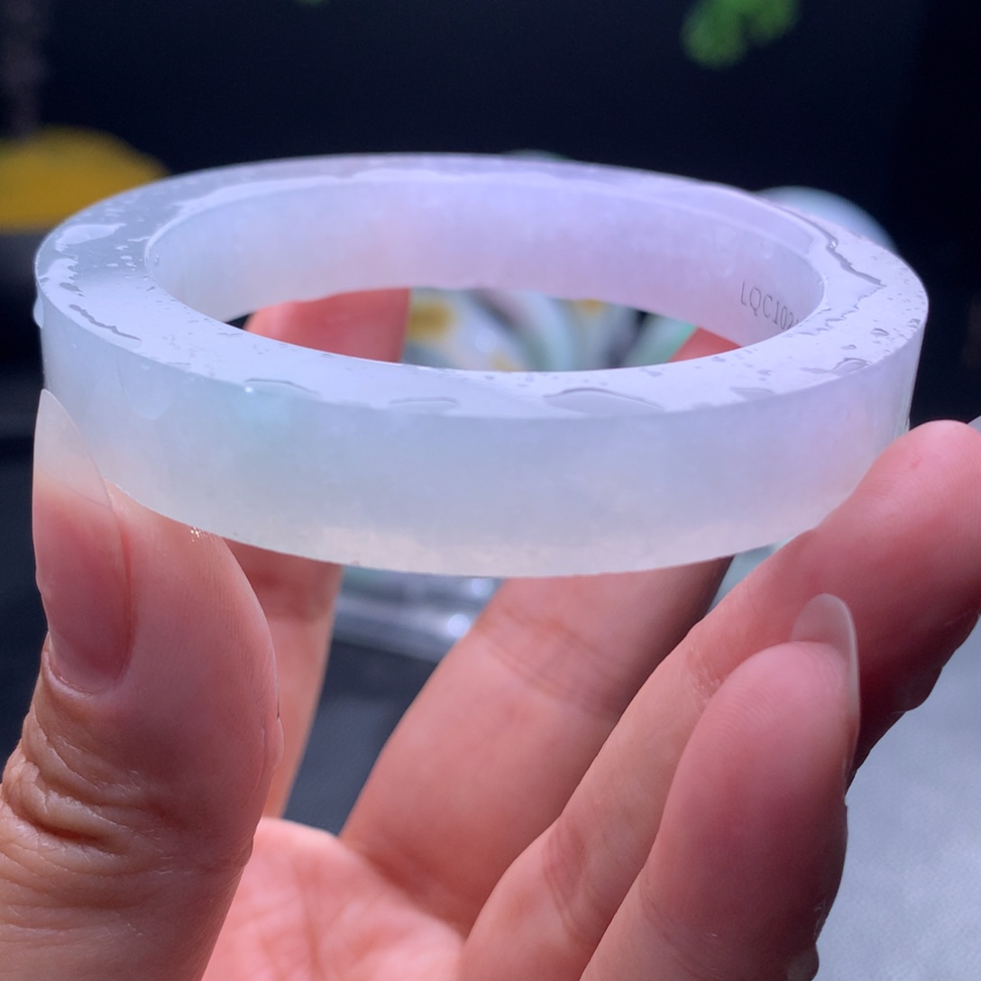 定制翡翠翡翠手镯未镶嵌冰粉粉起光仙女镯