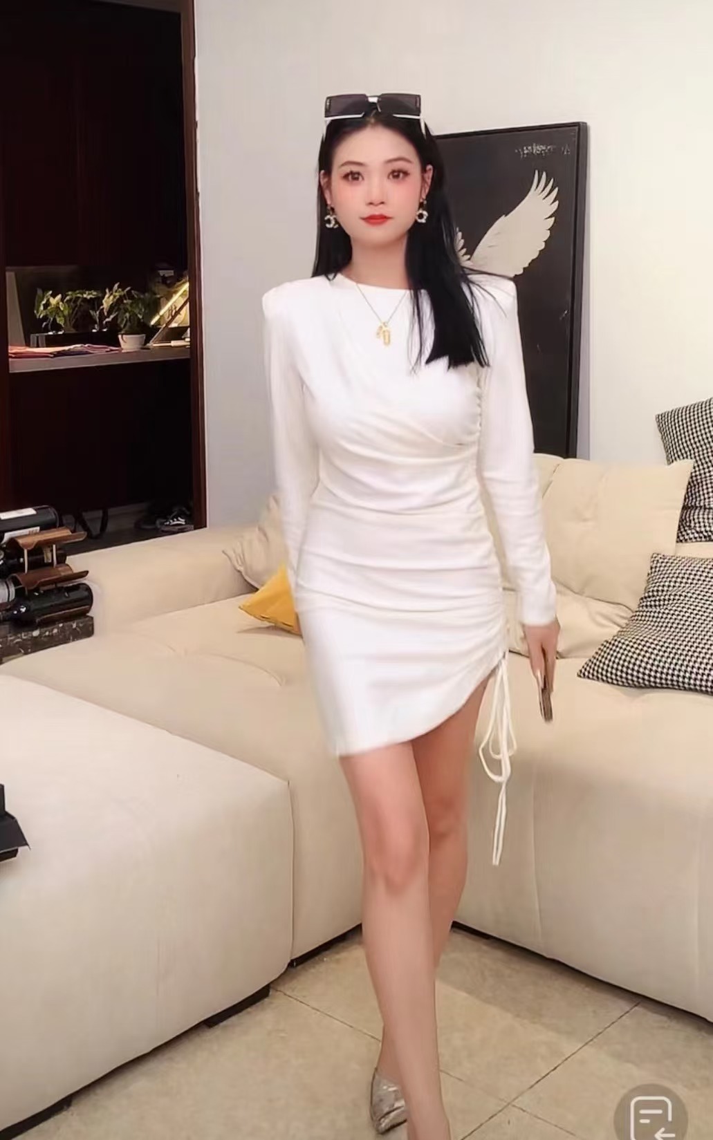 【LBT秋冬款】设计款百搭显瘦抽绳连衣裙c800122