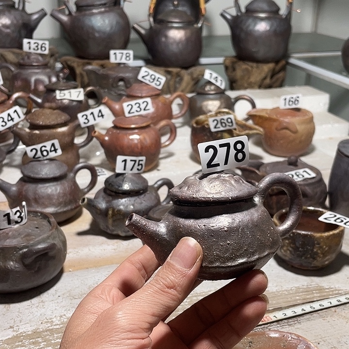 纯手工捏制柴烧茶具