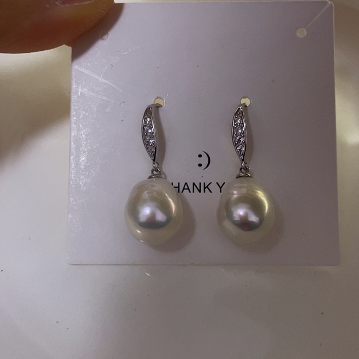 耳饰淡水珍珠银S925镶嵌