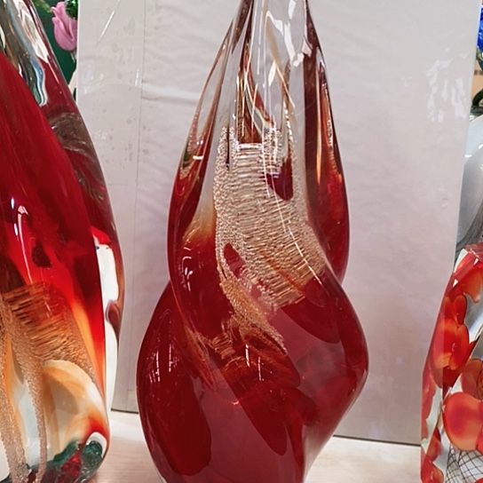 琉璃花瓶高39厘米宽14厘米