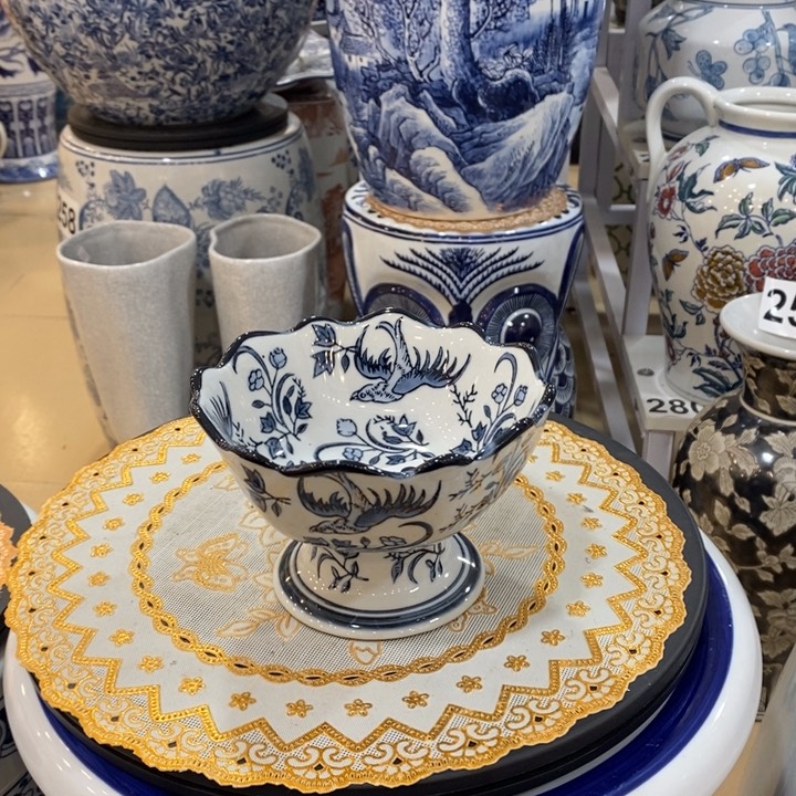 【闪购商品】摆件陶瓷高脚碗福利摆件