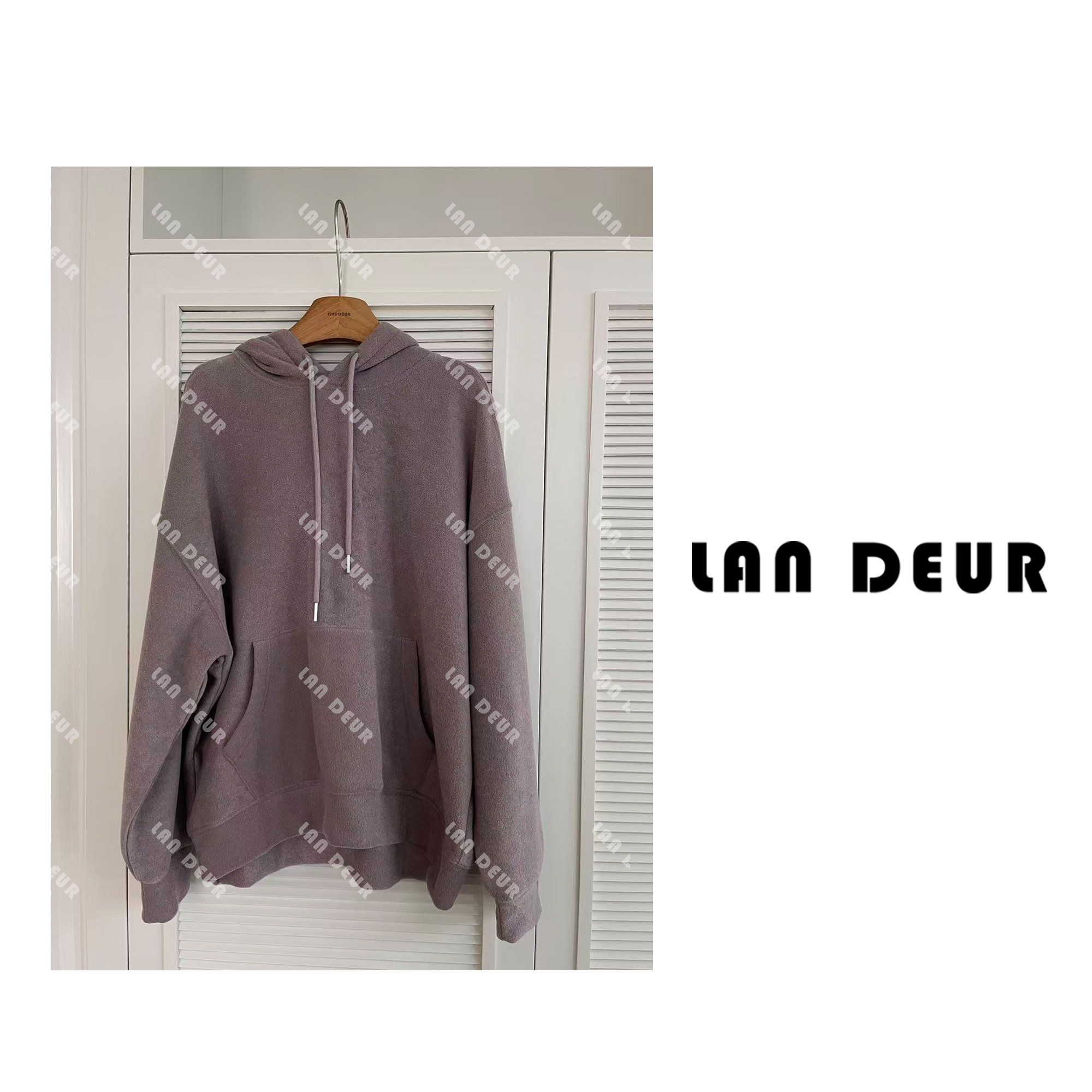 【格林童话】绒感宽松韩系时尚百搭休闲慵懒风连帽卫衣女