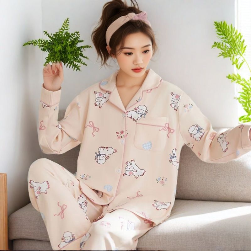 羽梦活动【粉丝专享】翻领秋冬女睡衣高标准舒适不褪色不起球家居服