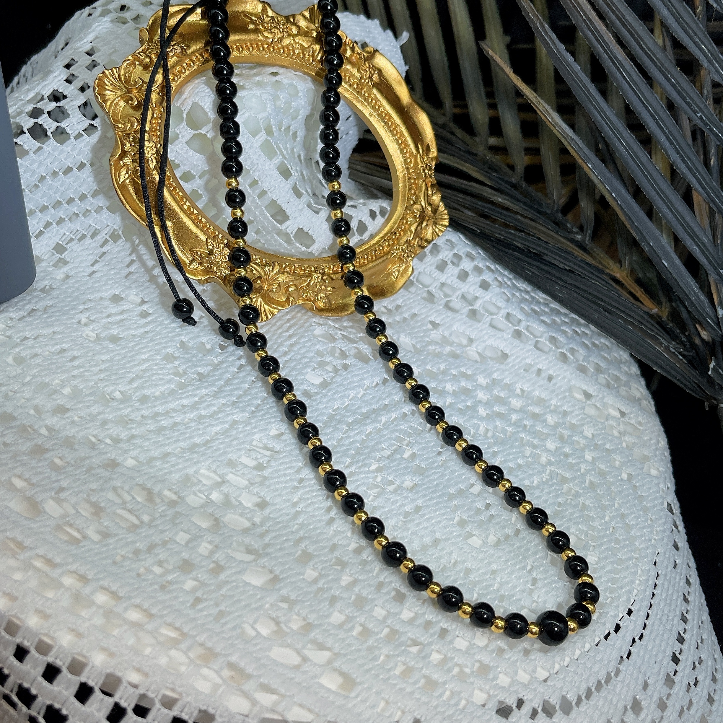 合金项链 14镂空宽面时尚手镯手工气质轻奢百搭复古金色重工中古