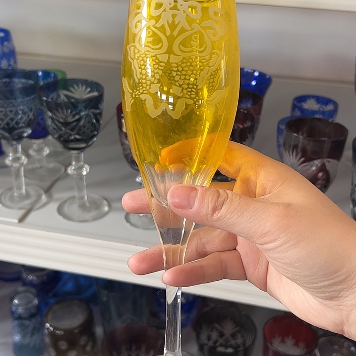 平底款水晶玻璃微瑕一个