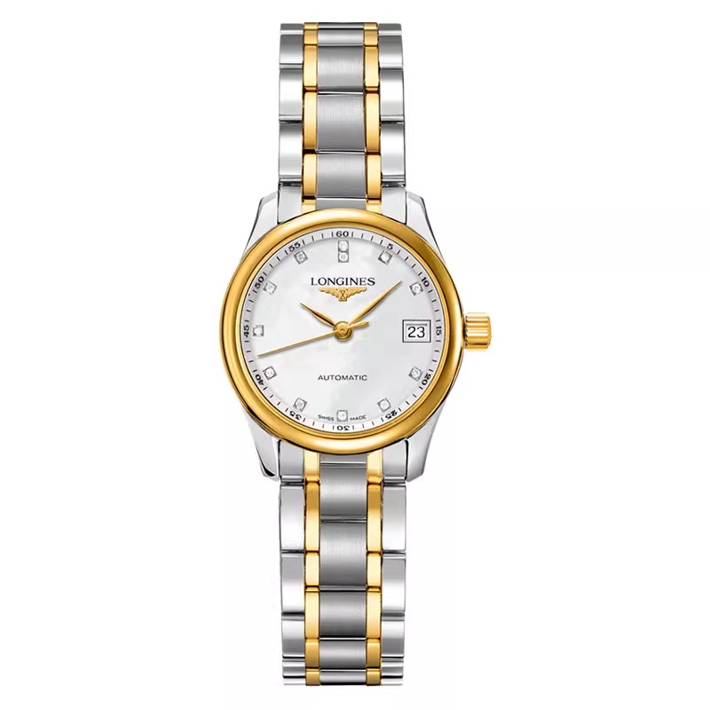 99新 Longines/浪琴 名匠128/机械/间金贝母/表径25.5mm/女士腕表
