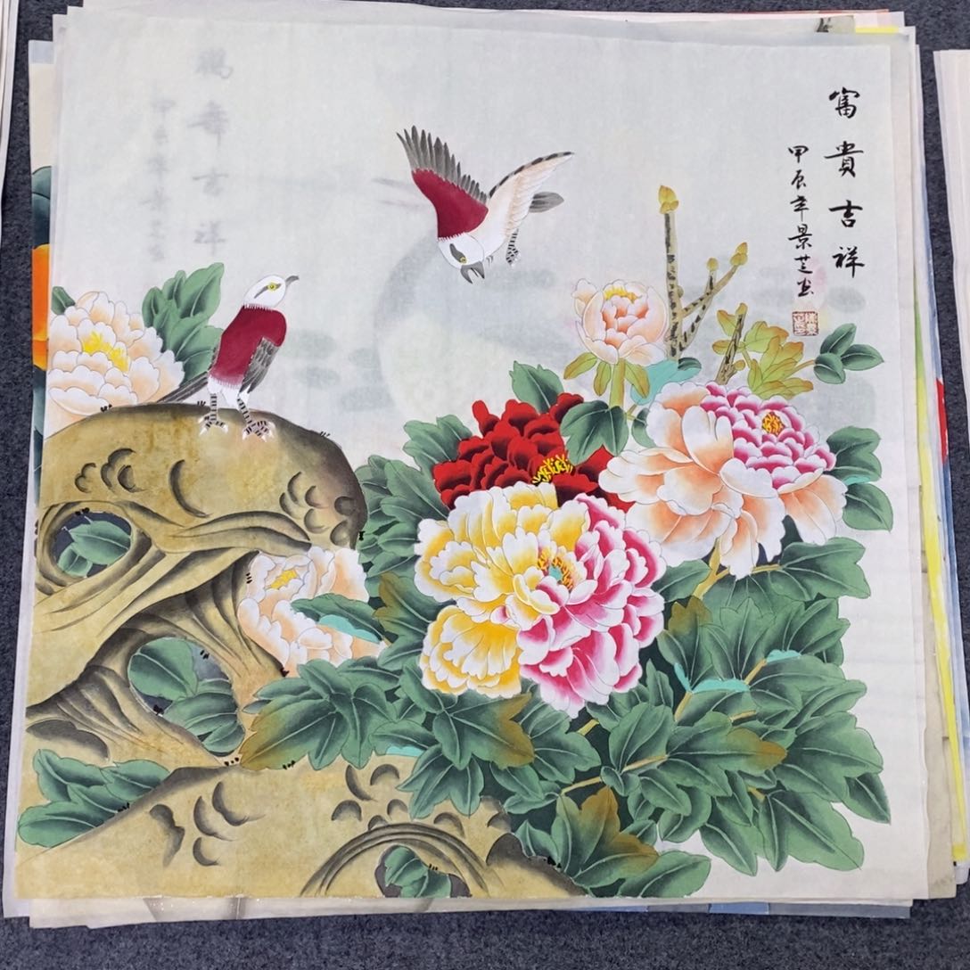 国画尺寸68✖️68工笔斗方画画画