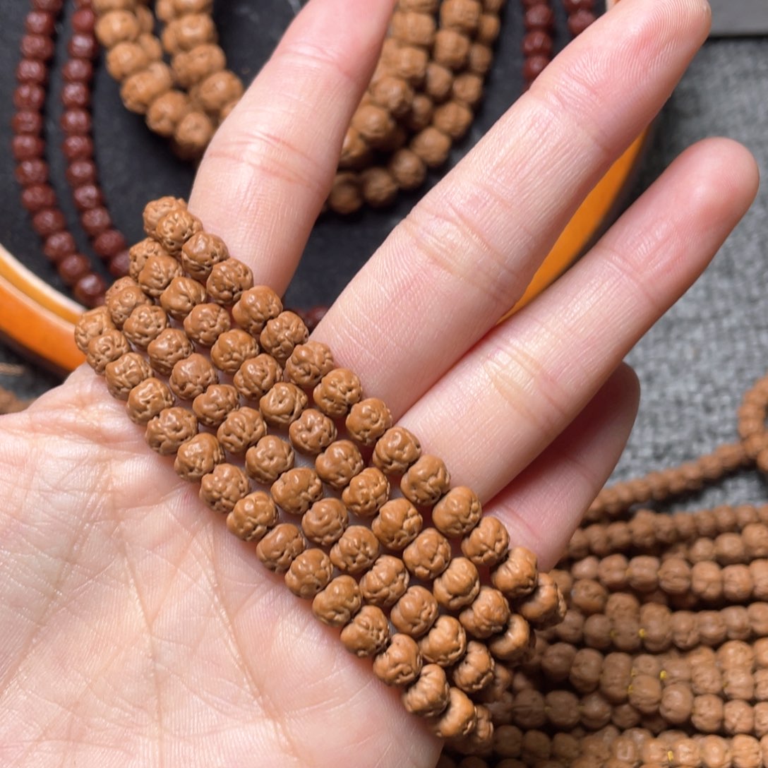 金刚菩提手串橘**糖定制佛手6