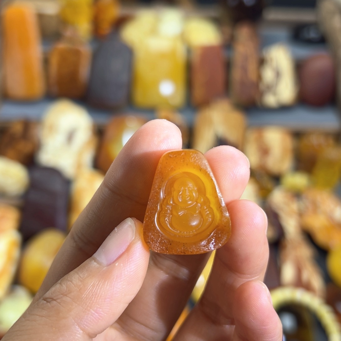 琥珀裸石未镶嵌琥珀蜜蜡