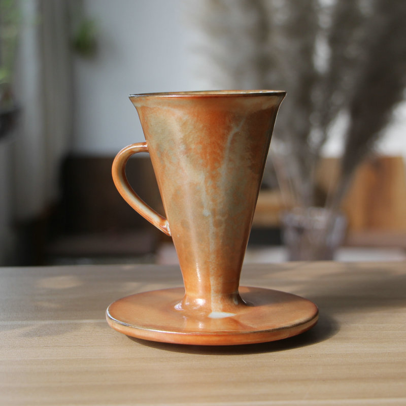 志野烧陶瓷咖啡过滤杯V30-V60款过滤器具锥形美式