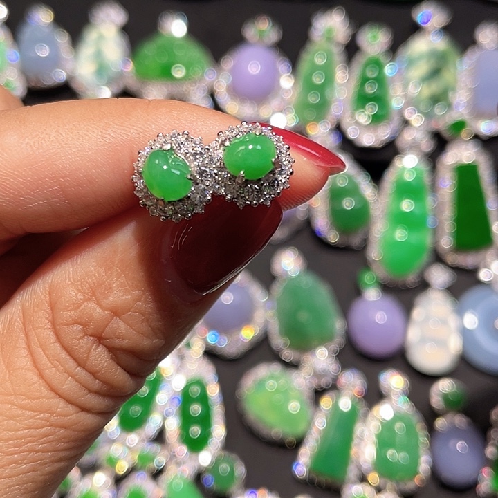 翡翠银S925镶嵌颈饰