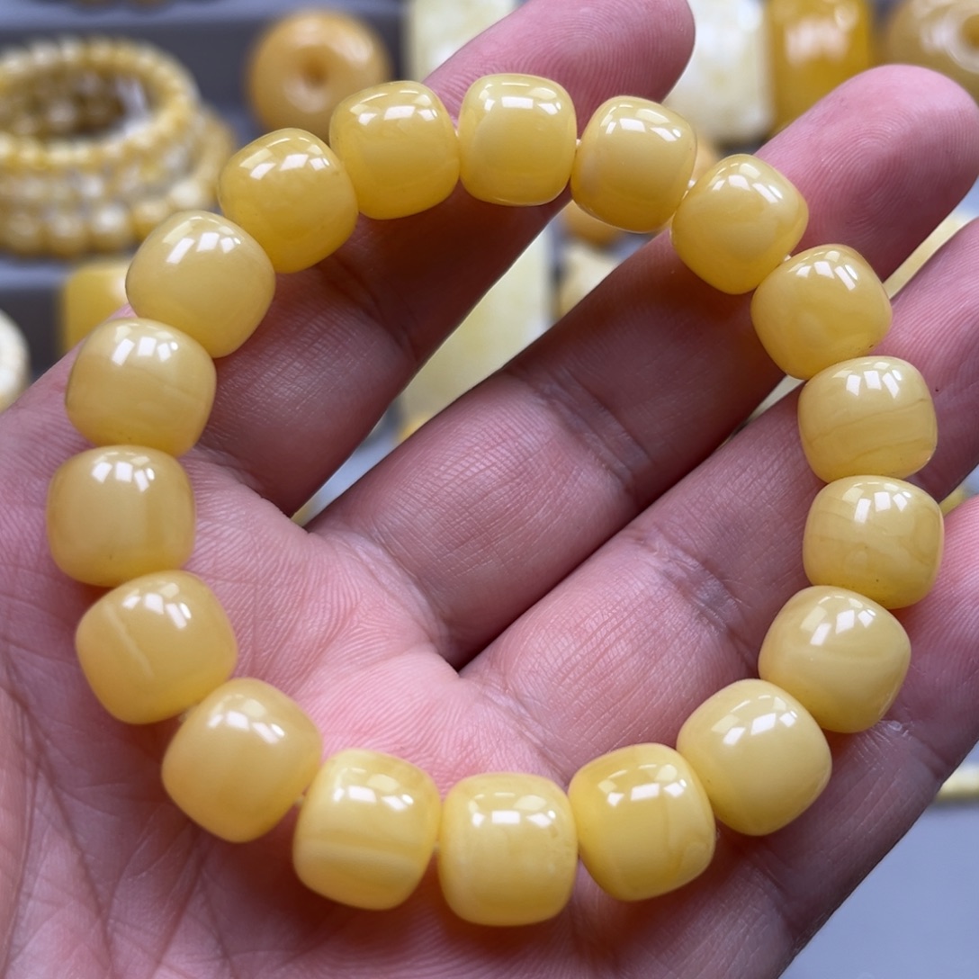 琥珀未镶嵌手链手串