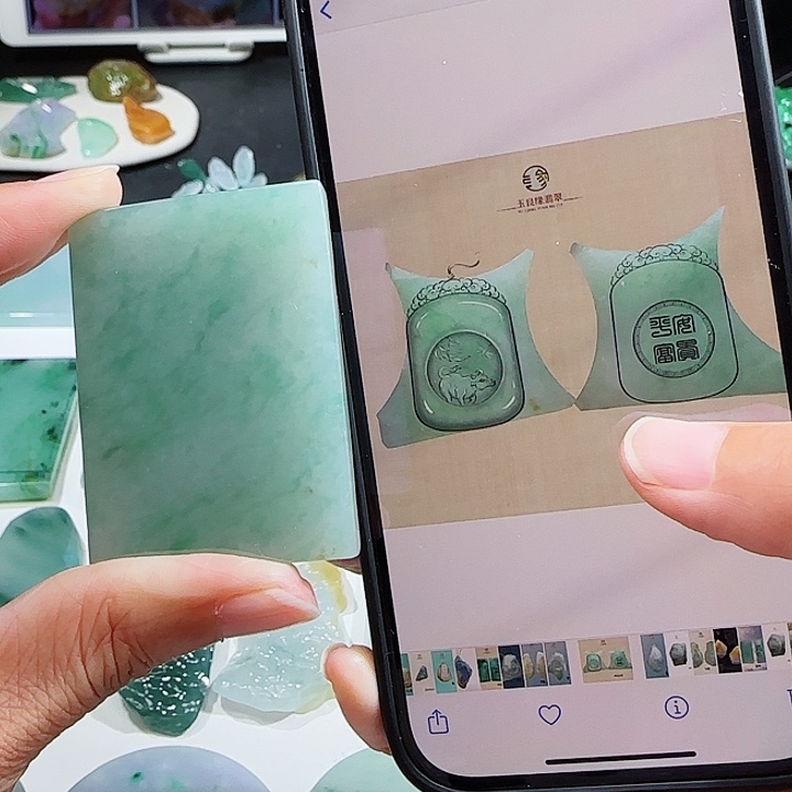 定制翡翠未镶嵌翡翠挂件