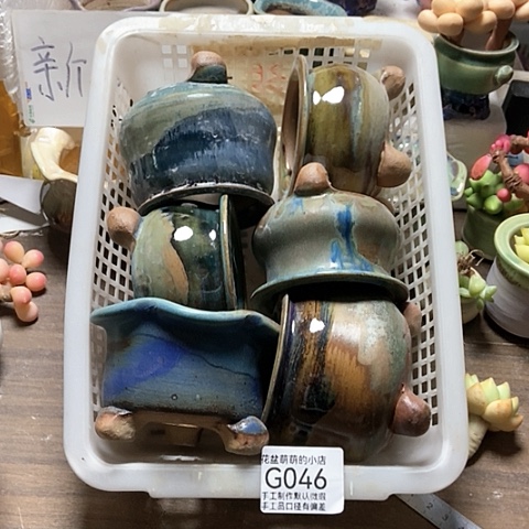 紫砂花盆046微瑕品口径7厘米左右尺寸的