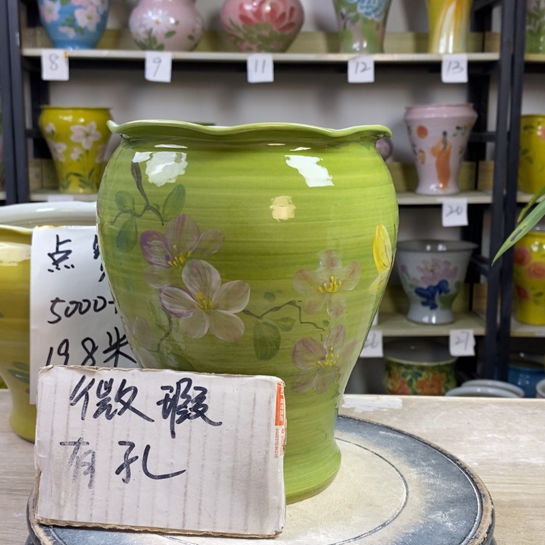 景德镇手工手绘陶瓷花盆