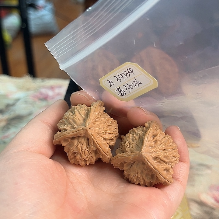 文玩核桃把件盘山三棱