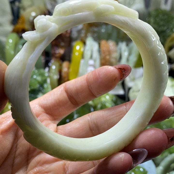 岫玉未镶嵌岫玉手镯57