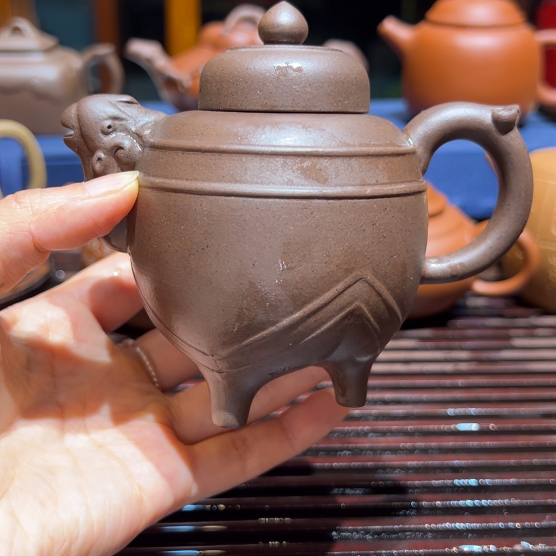 紫砂公道杯八十年代一厂天鸡壶160cc