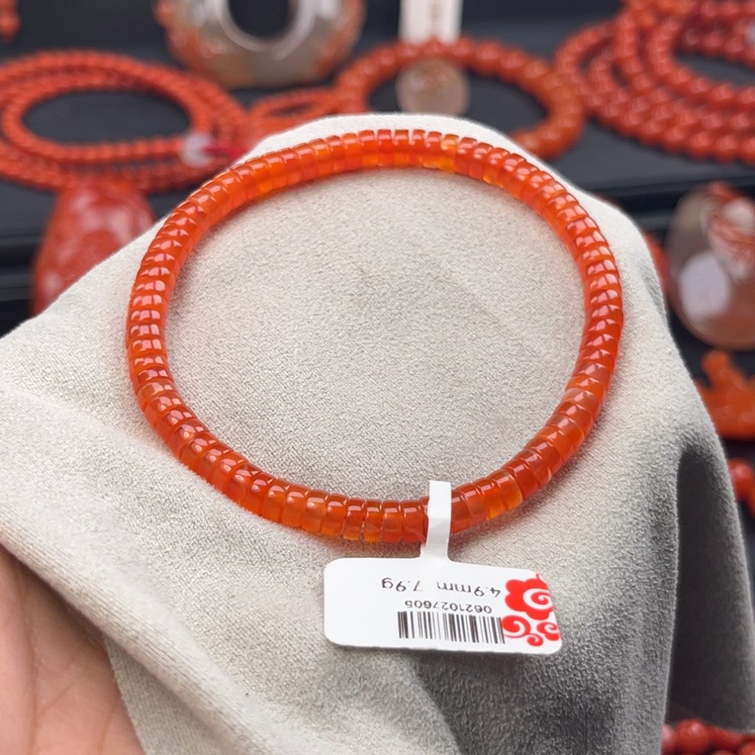 南红玛瑙未镶嵌手链