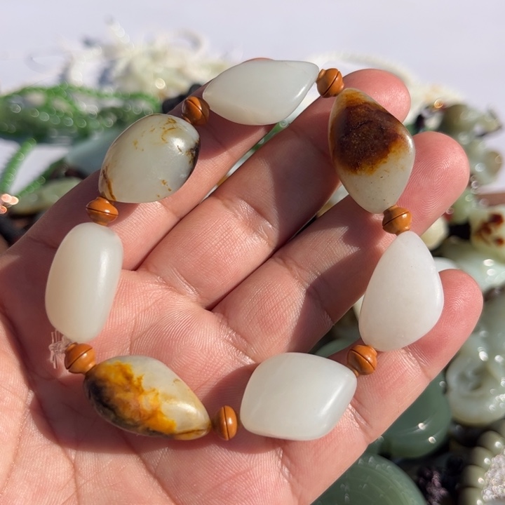 和田玉手链未镶嵌