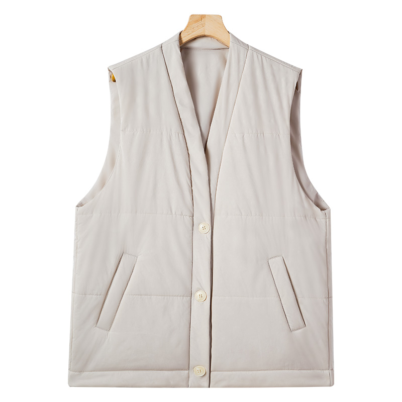 溏朵记 2025冬季男女新款高级感双面穿可以机洗羊毛马甲88231