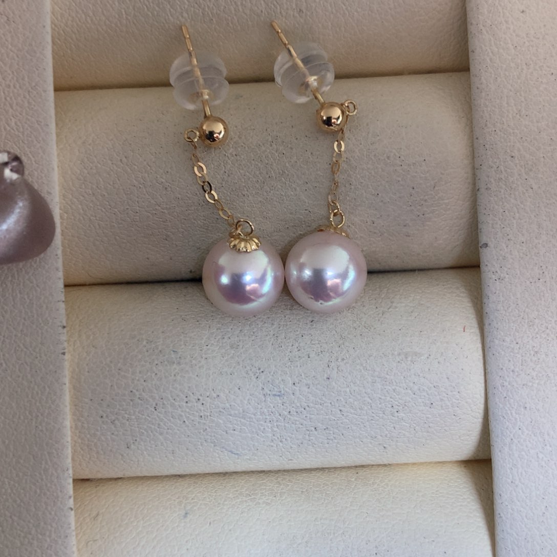 海水珍珠耳饰18K金镶嵌