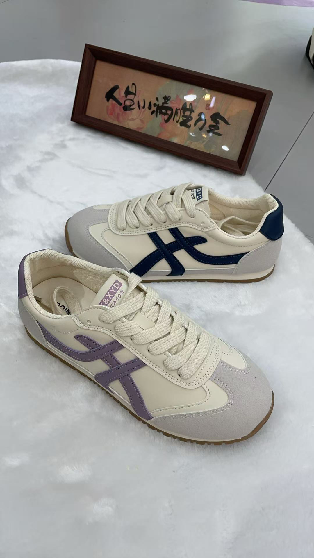 爆款网面芭蕾德训鞋女款小白鞋2025夏季新款时尚透气板鞋运动潮鞋