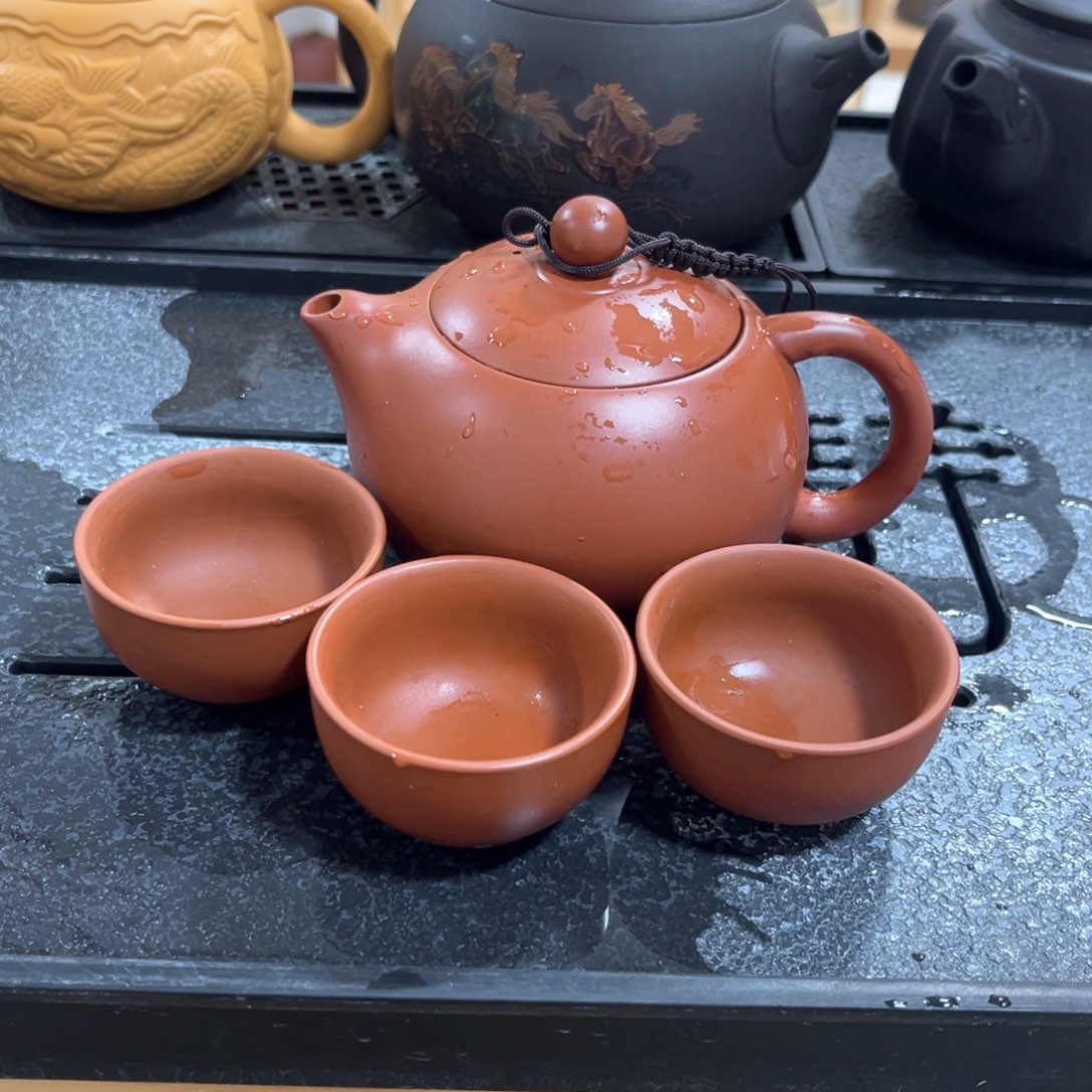 茶杯紫砂紫砂壶一壶3杯