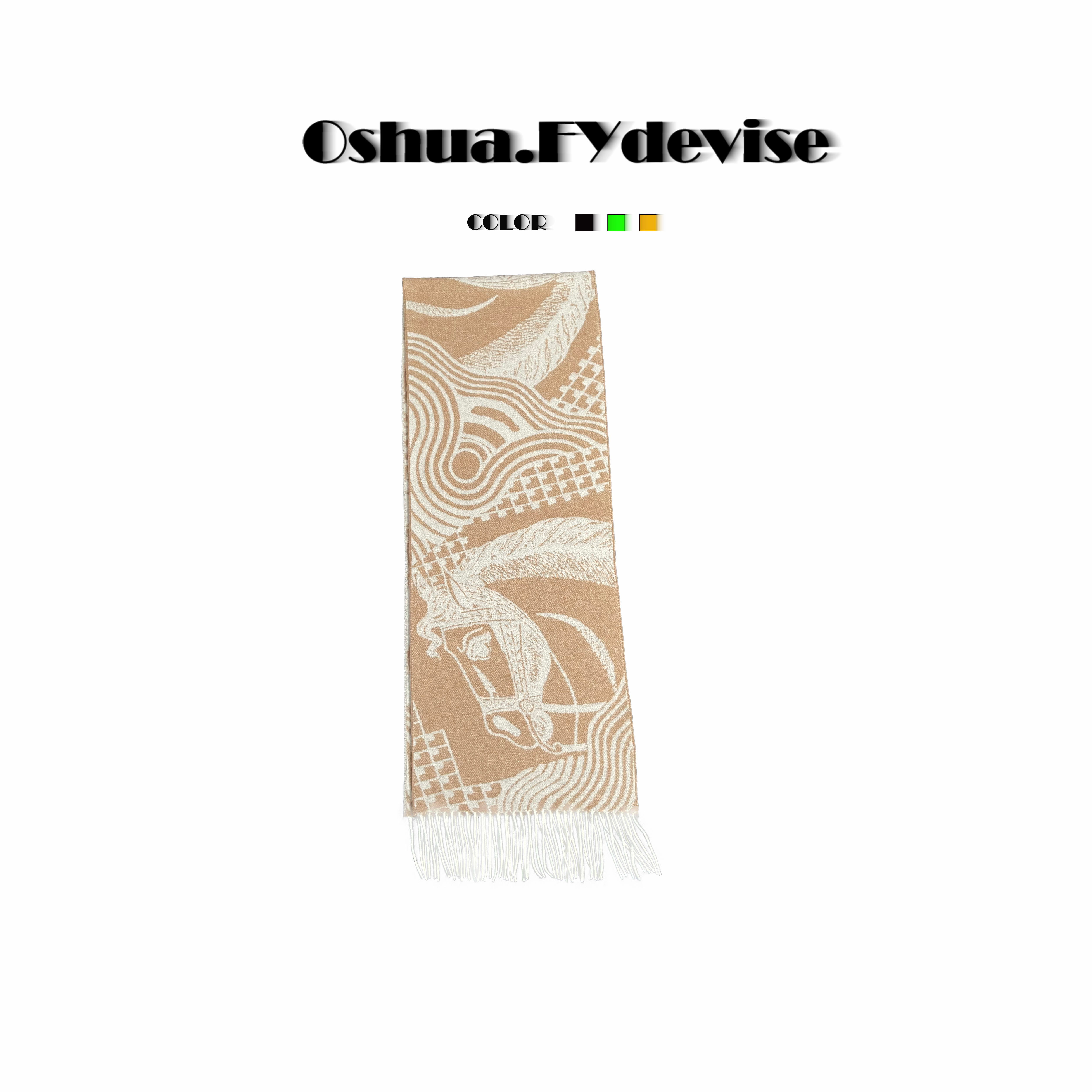 Oshua/欧诗嬅定制小baby山羊绒奢华时尚长围巾25238