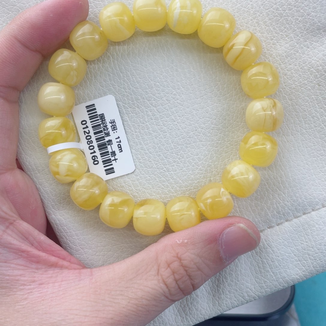 蜜蜡裸石未镶嵌手串273