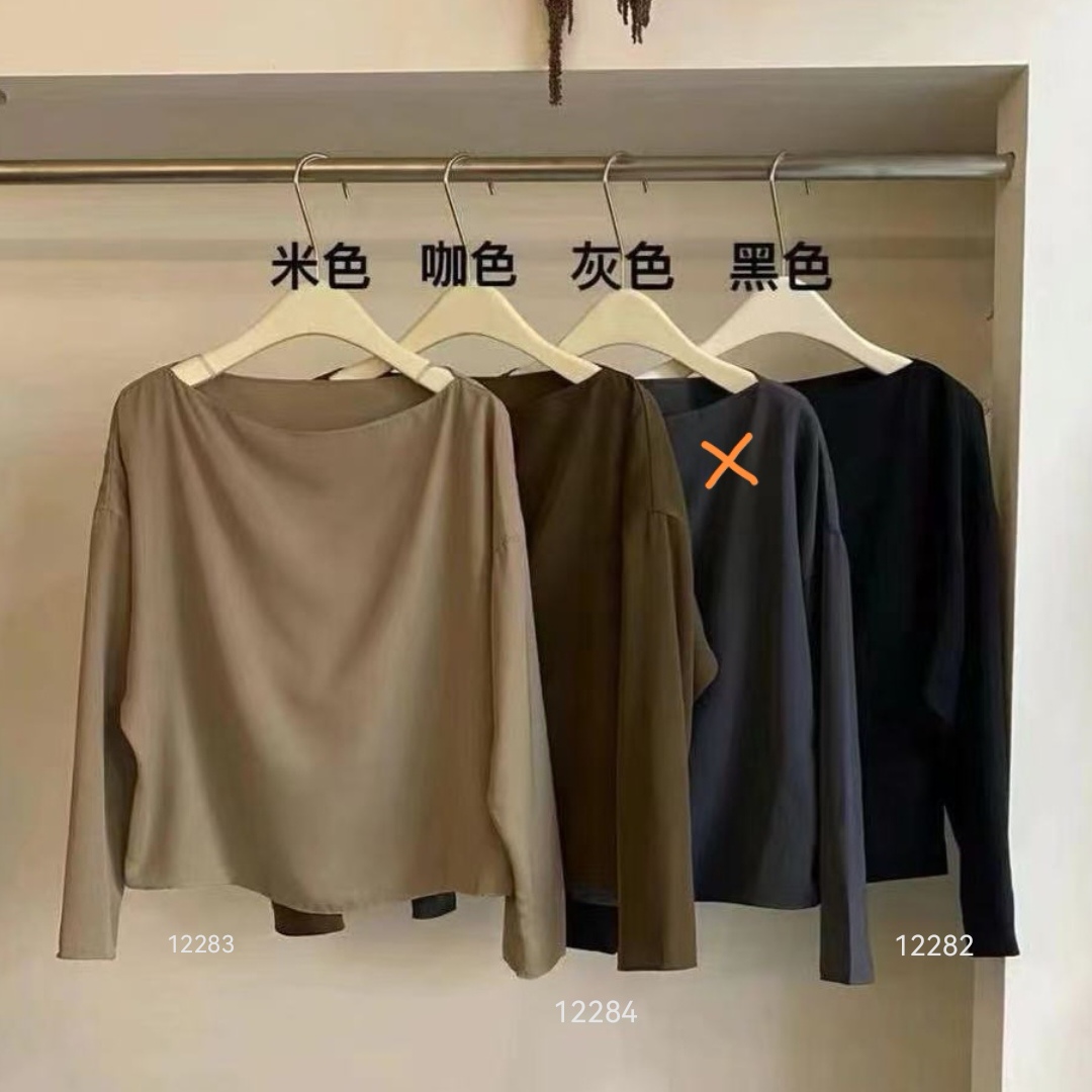 12282  SANFAN  新款一字夹净版衬衣