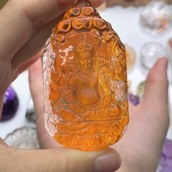 水晶颈饰未镶嵌博**园定制