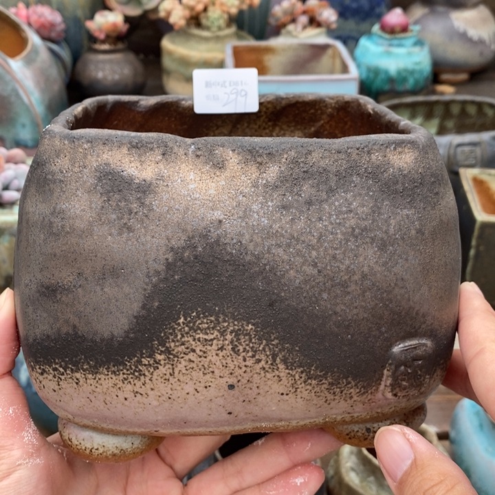 粗砂花盆1987盆新中式D816