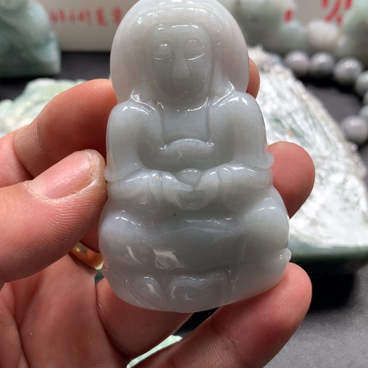 翡翠未镶嵌颈饰保真天然a货翡翠