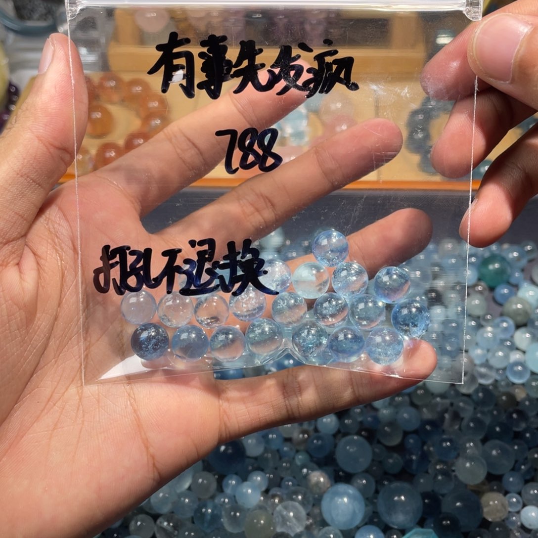 水晶手链未镶嵌海蓝宝jw
