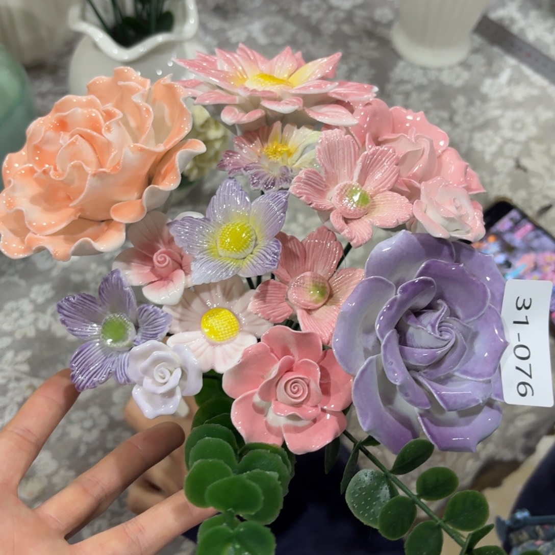 3176 陶瓷花，28元发货，退款拉黑，