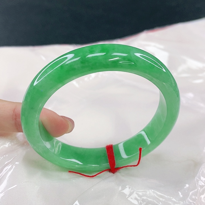 翡翠未镶嵌手镯圈52，14023