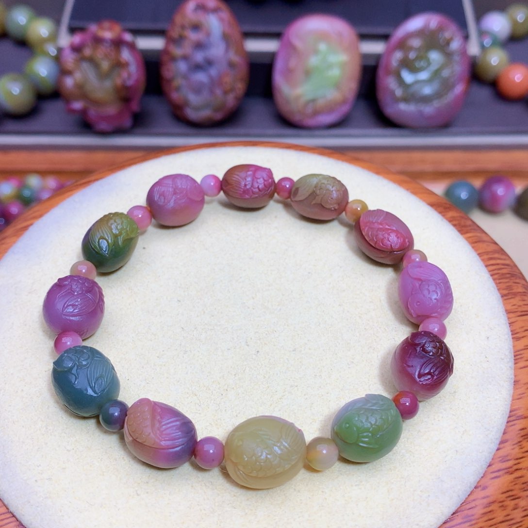 玛瑙手链未镶嵌盐源