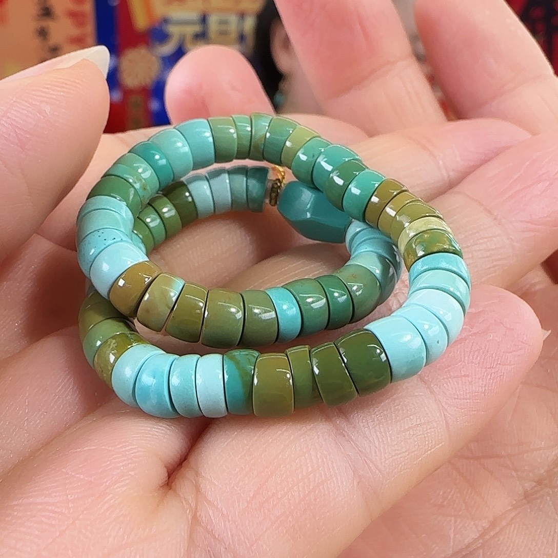 绿松石18K金镶嵌珠宝奇石