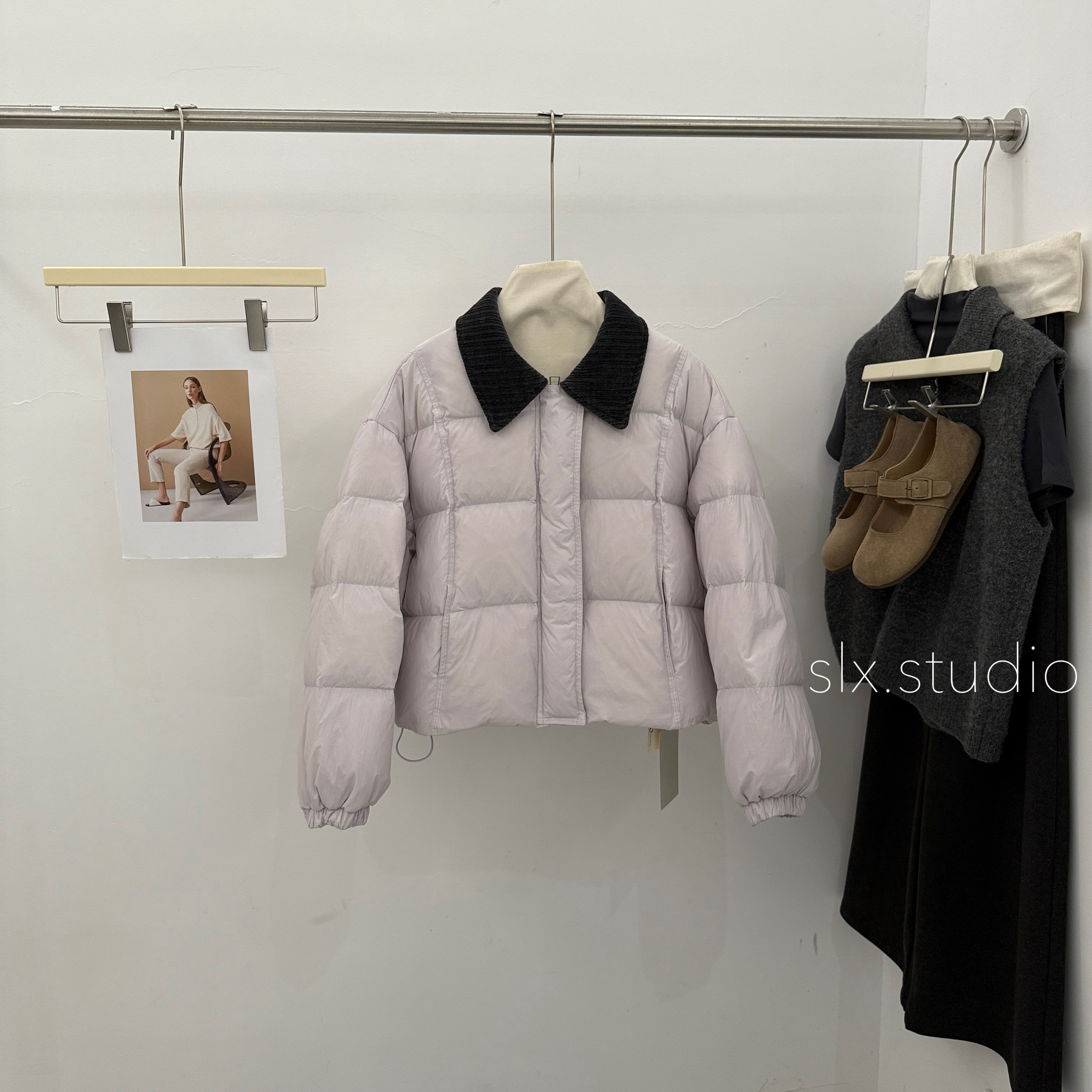 slx@ 9059 羽绒翻领外套