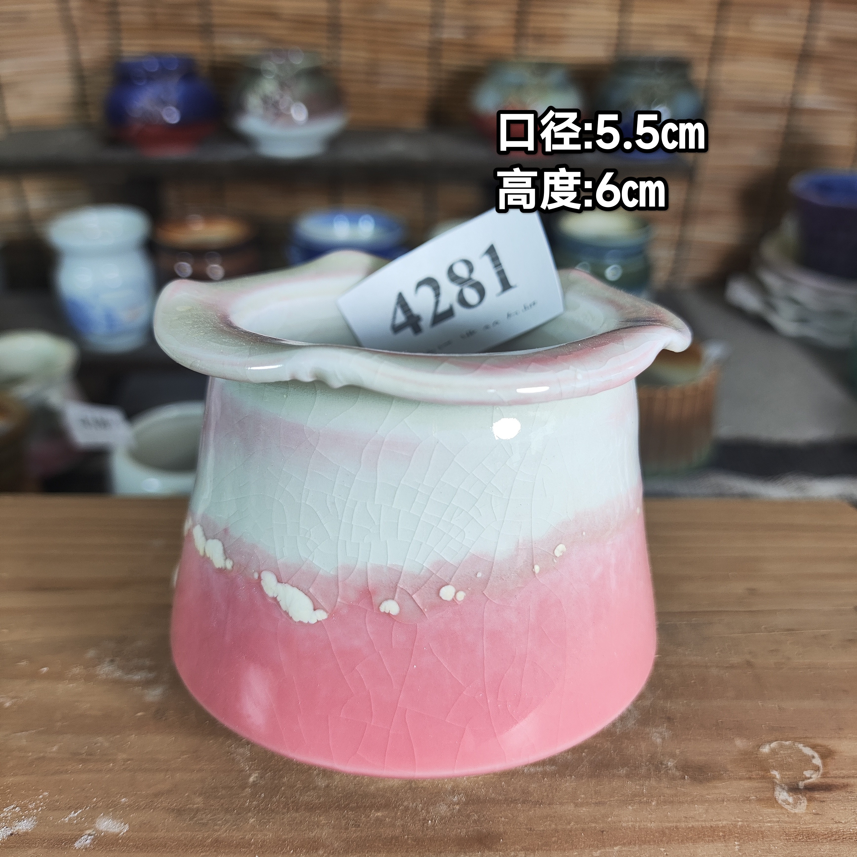 手工创意多肉花盆摆件迷你多肉花盆景德镇纯手工制做