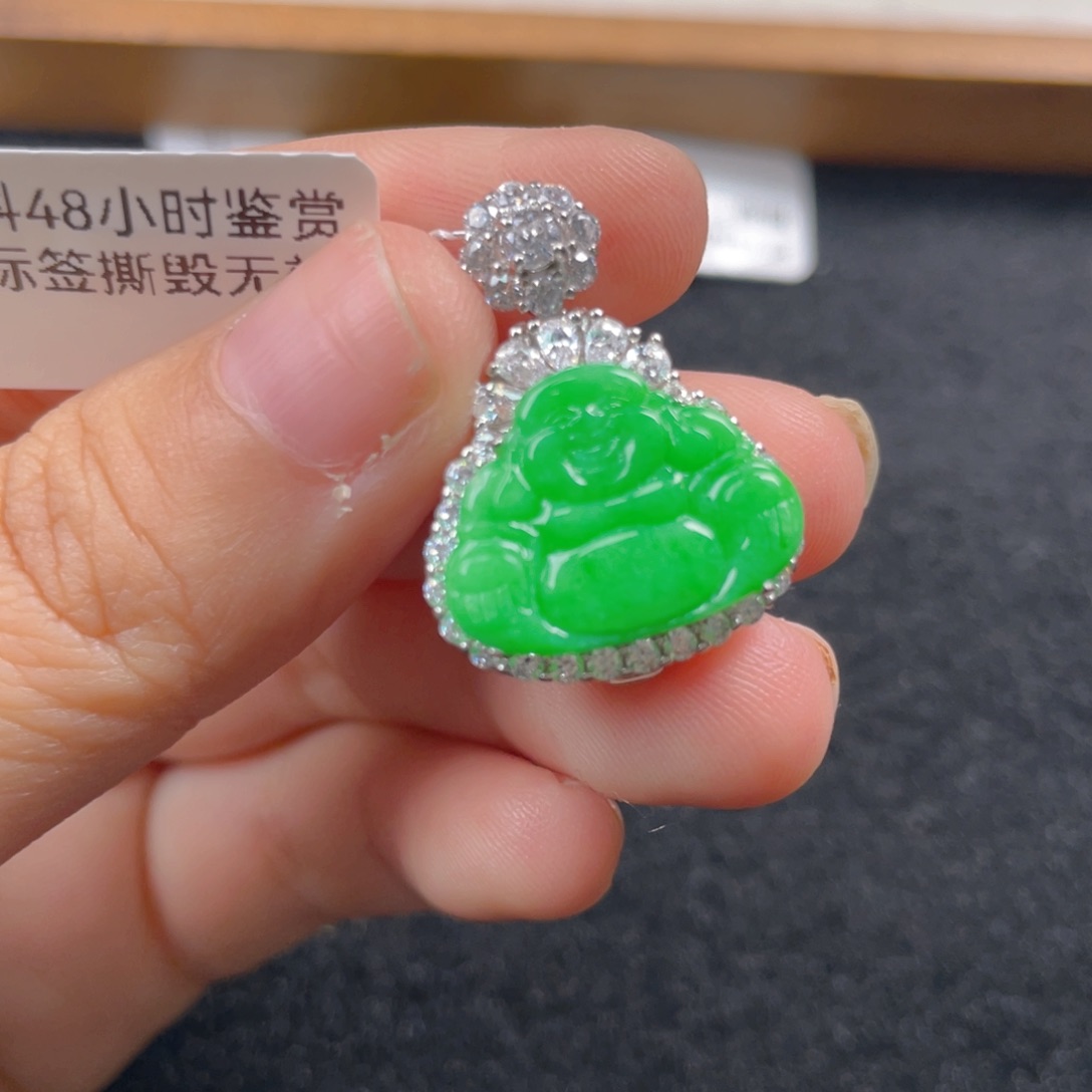 翡翠颈饰银S925镶嵌h h h h h