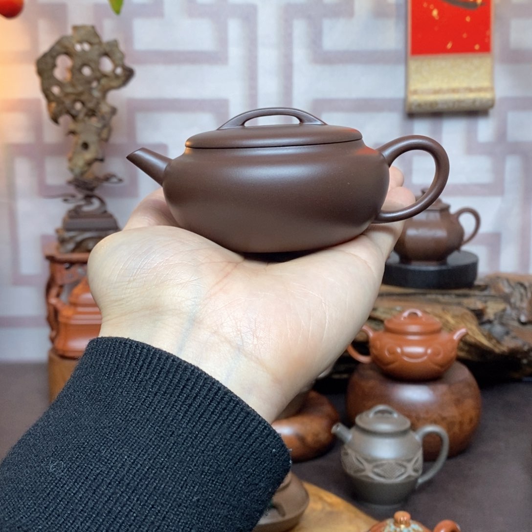 紫砂茶具紫泥扁鼓