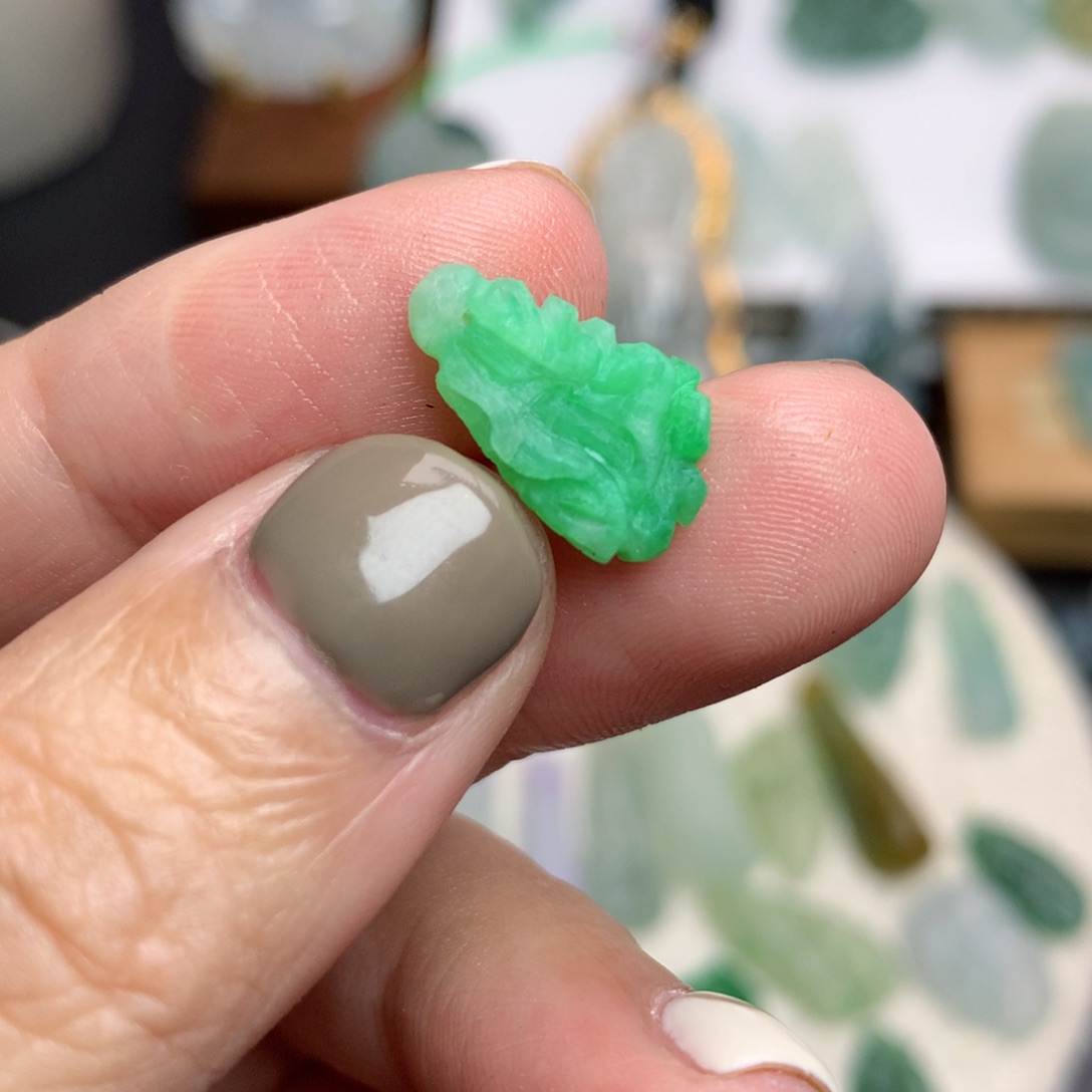 未镶嵌定制翡翠白菜