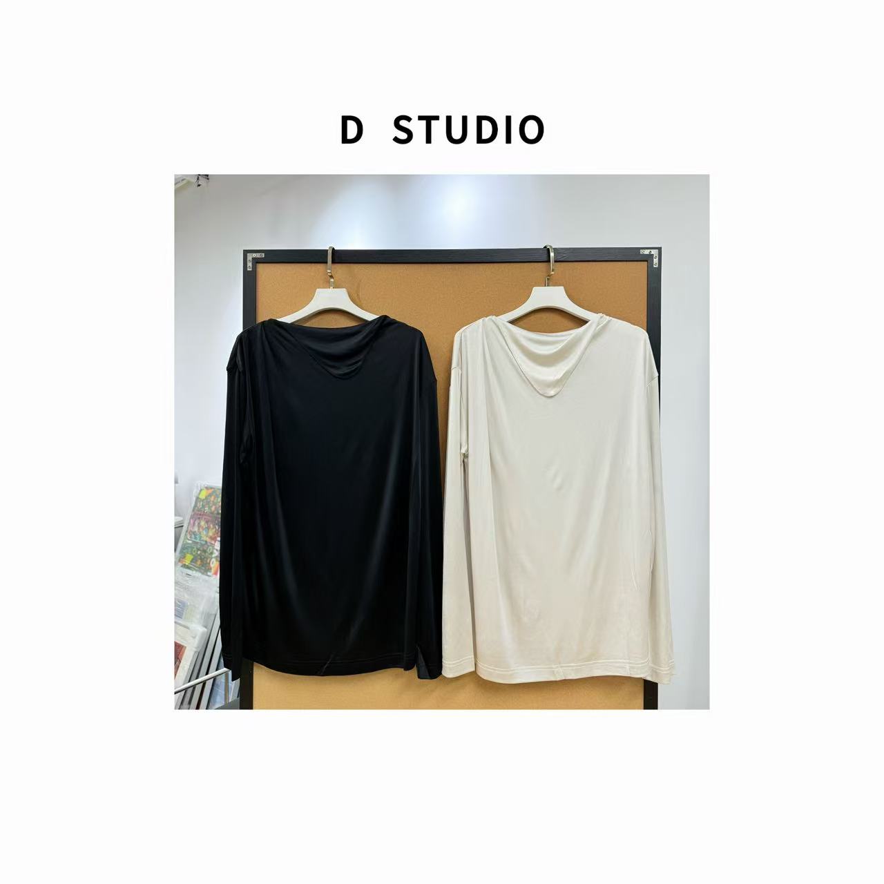 D STUDIO 荡领醋酸上衣 D3290