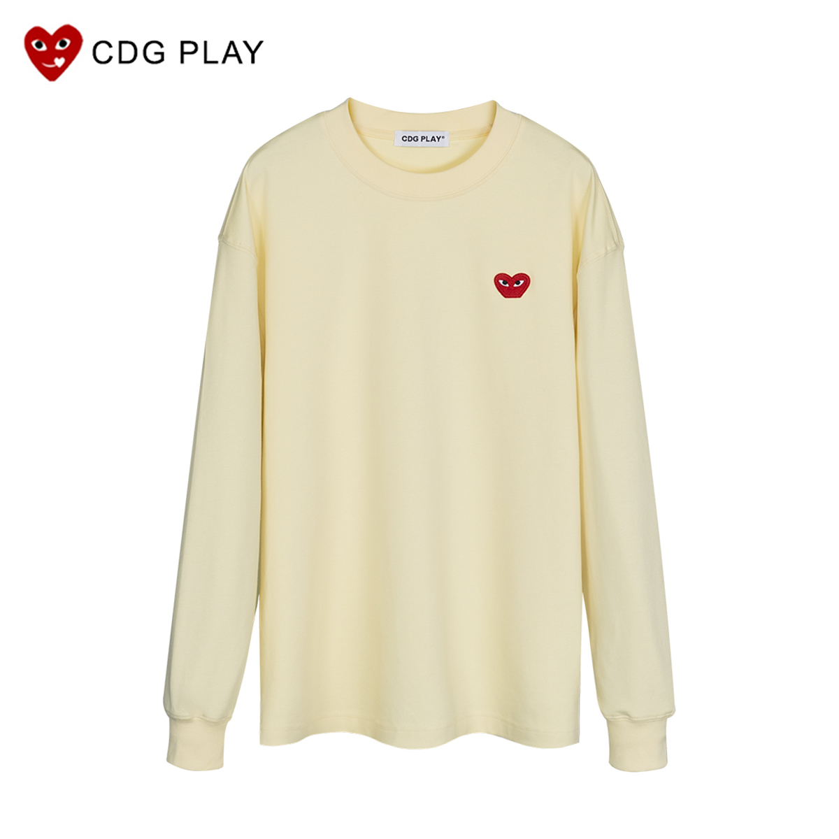 CDG PLAY爱心经典圆领纯色长袖2025秋冬新款情侣百搭卫衣