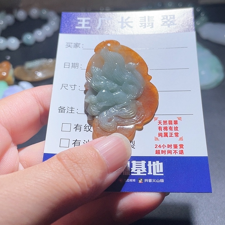 翡翠未镶嵌颈饰天